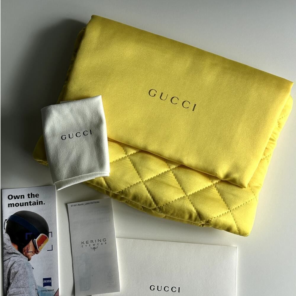 NEW Gucci SKI Mask ZEISS Lens GG1210S 003 Green MultiColor Red Unisex - Picture 11 of 11